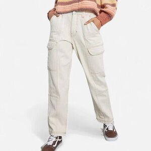 Pacsun Bone Utility Cream White Cargo Pants
